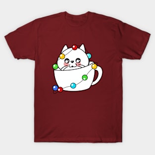 Cat in Christmas lights T-Shirt